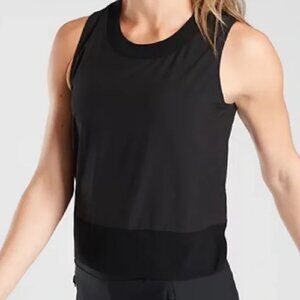 Athleta Zephyr Shell Tank in Black Size XS